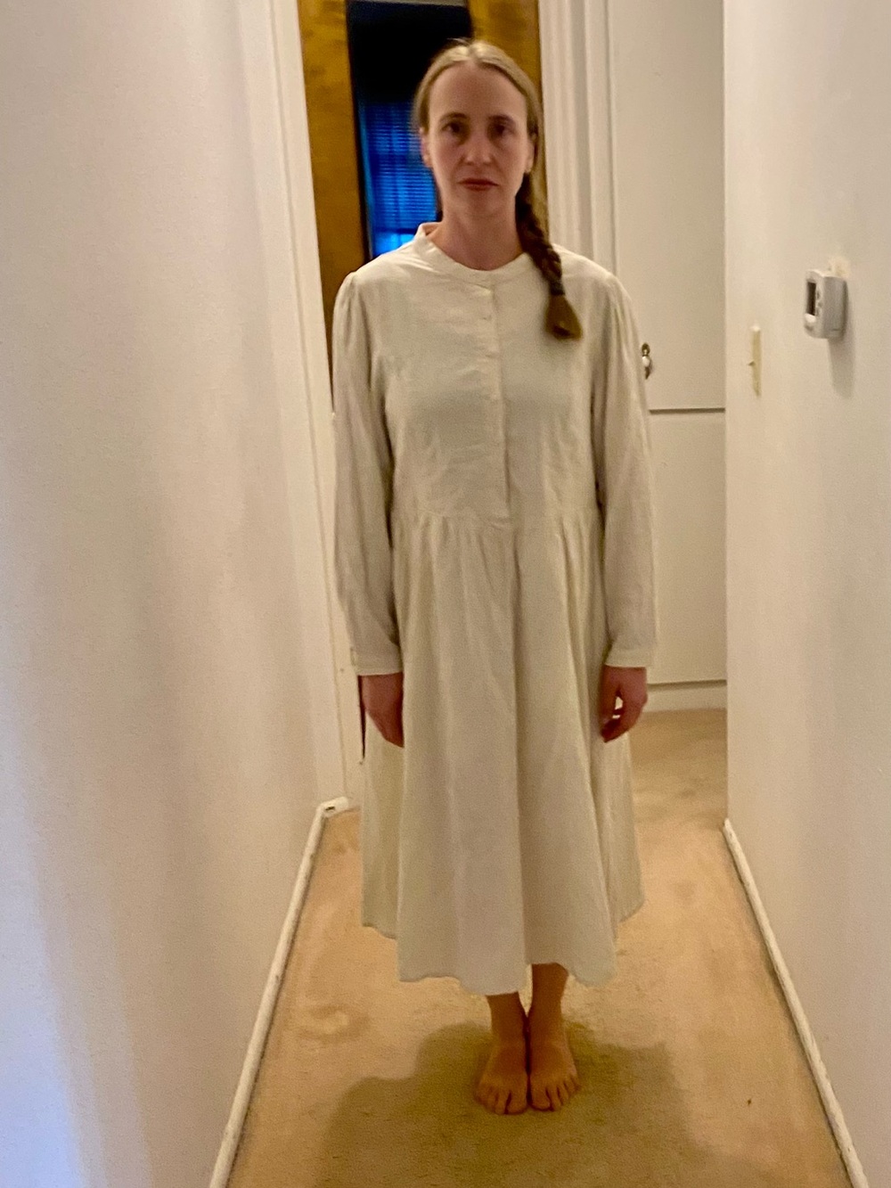 EUC Lively Ghosts Ritual Coven(?) Long Sleeve Victorian Style Button Front Dress